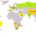Capitais e países do mundo em latim (Mapa)