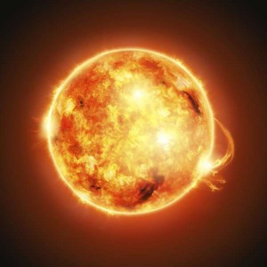 The Sun, half way through it's main-sequence evolution.