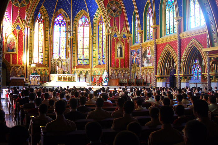 Missa na Igreja de Nossa Senhora do Rosário