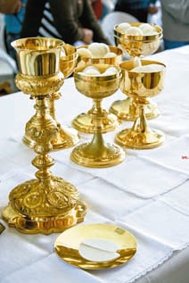 Vasos litúrgicos: cálice da Missa, Âmbulas